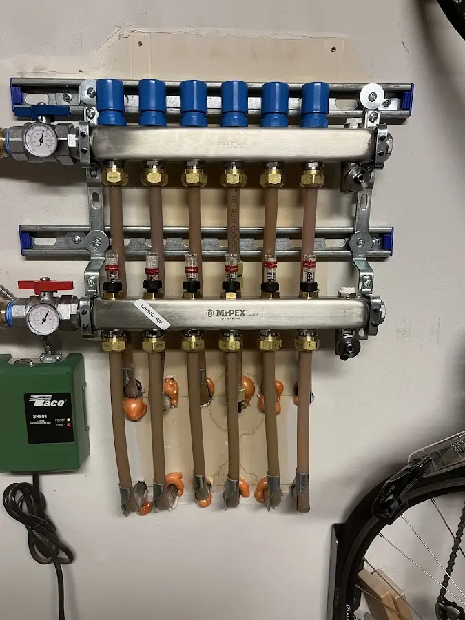 Plumber performing Gas Leak Detection at a residential property in River Vale